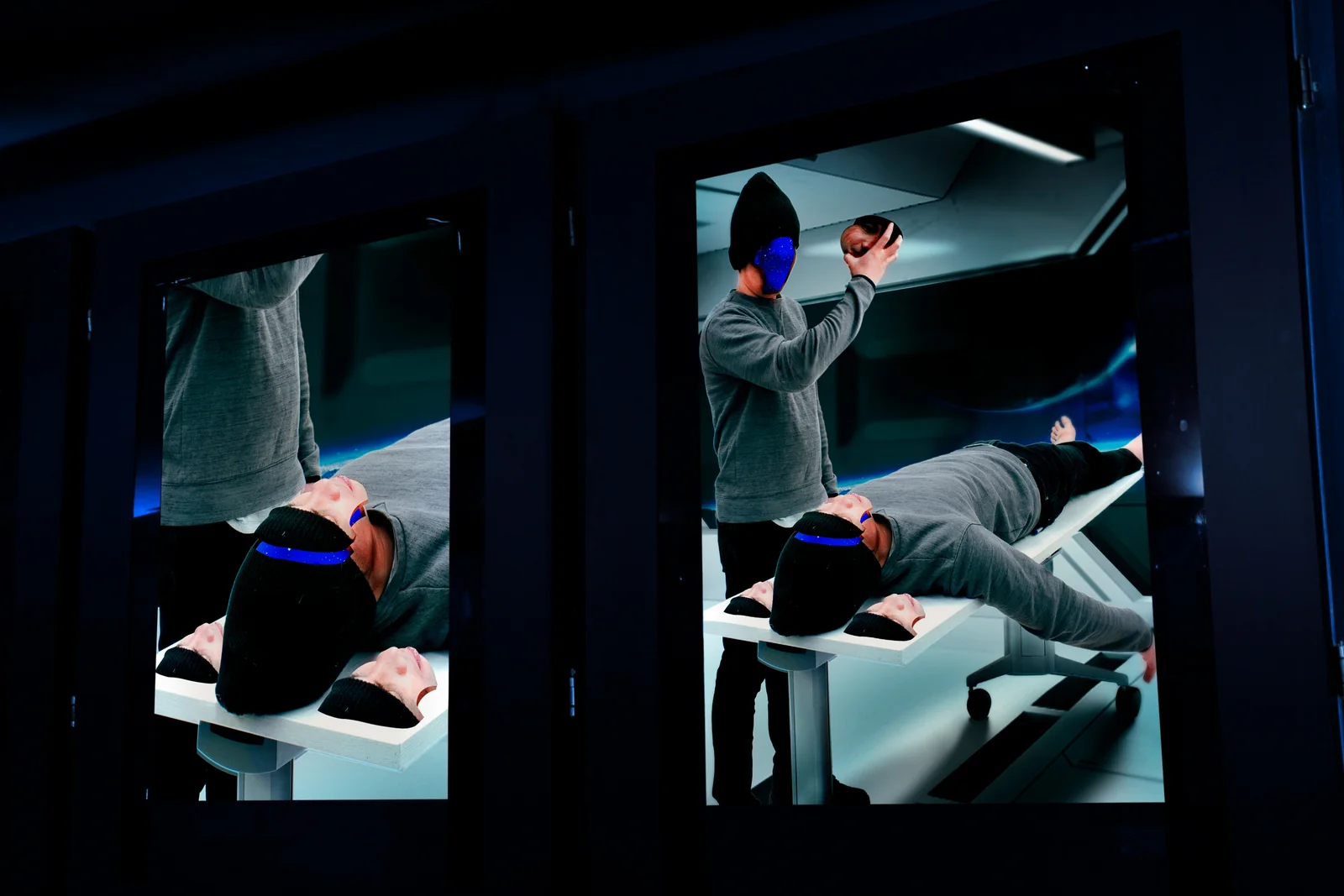 Digital photo composite with a cinematic presentation