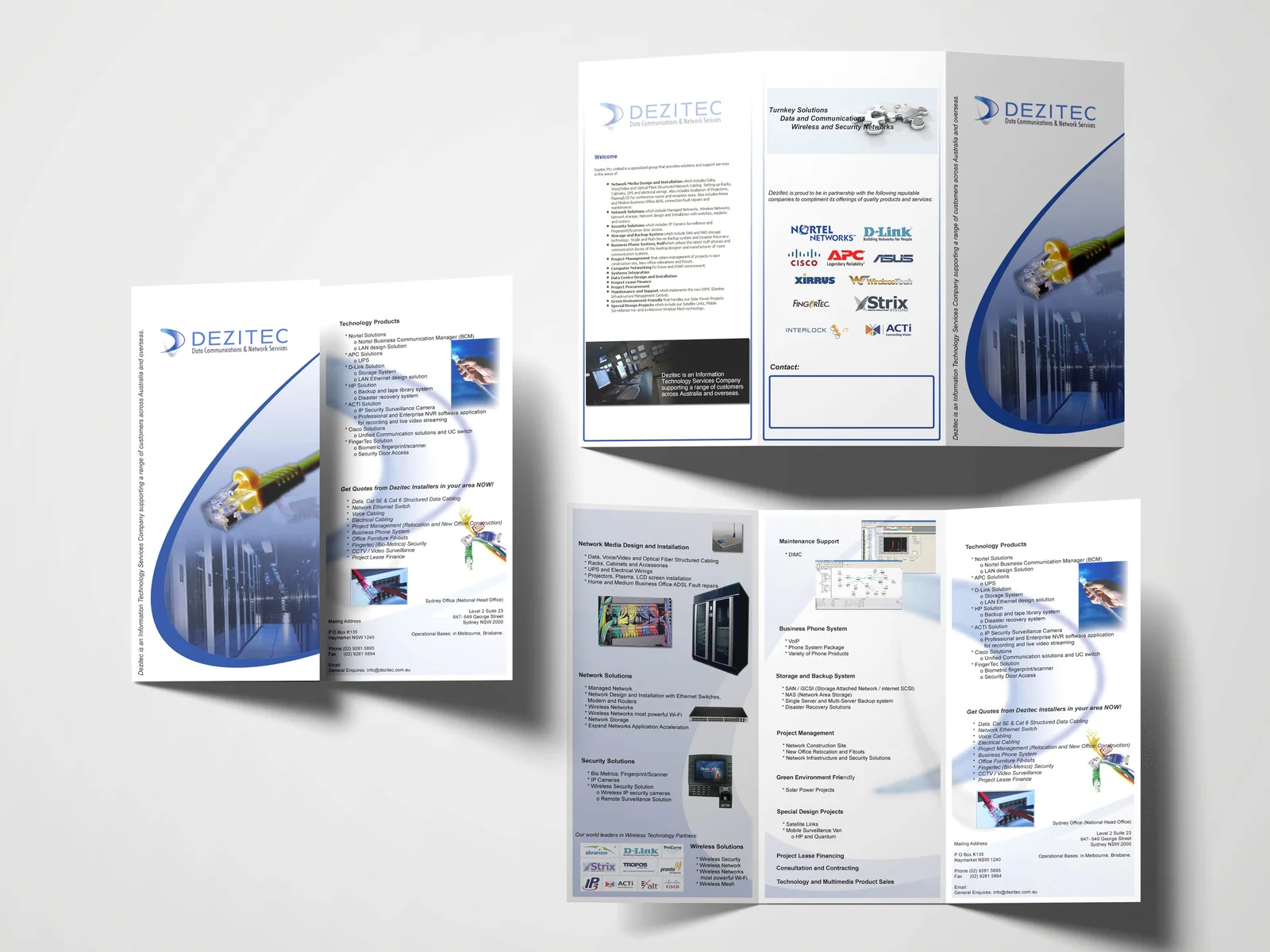 Dezitec brochure and folder design presentation